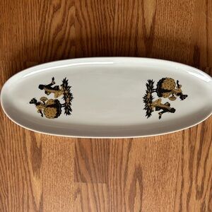 Vintage porcelain tray or inkwell made in Bavaria, Germany.